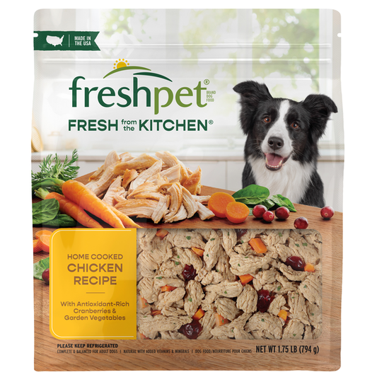 Freshpet Fresh Dog Food, Fresh From The Kitchen, Home Cooked Chicken Recipe
