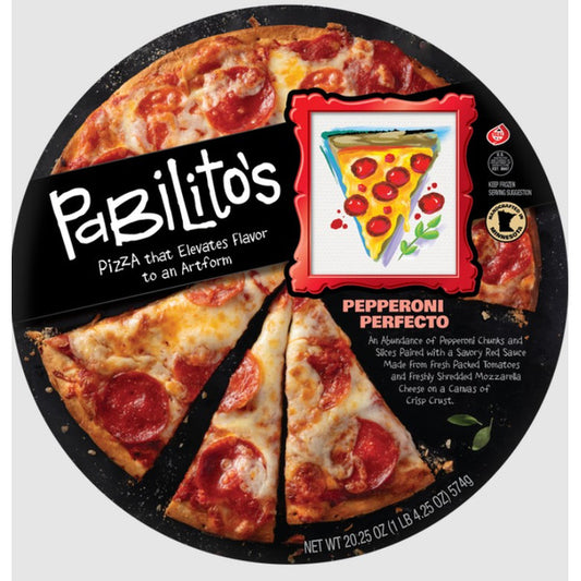 PaBilito’s Pepperoni Slices & Pieces Mozzarella Cheese Seasoned Tomato Sauce On A Crust Pizza
