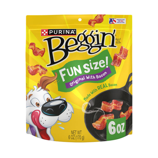 Purina Beggin' With Real Meat Dog Treats, Fun Size Original With Bacon Flavor
