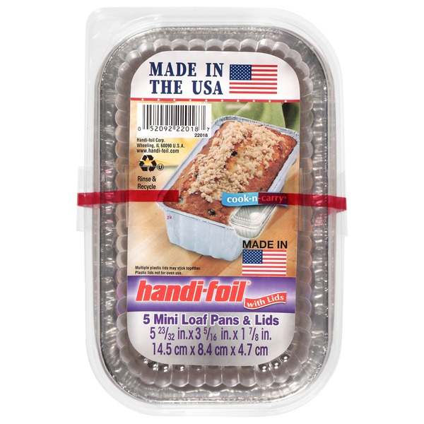 Handi-foil Mini Loaf Pans & Lids