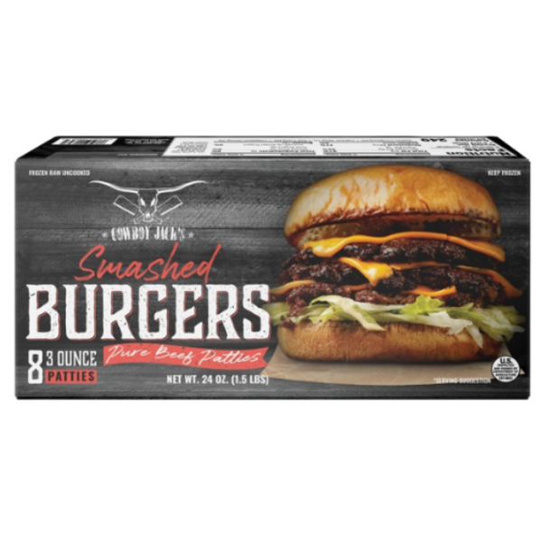 Cowboy Jack's Pure Beef Smashed Burgers Patties