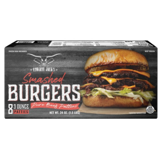 Cowboy Jack's Pure Beef Smashed Burgers Patties
