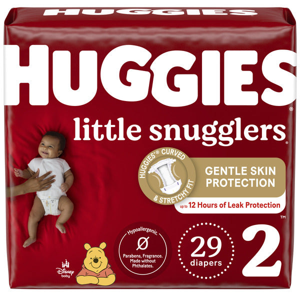 Huggies Little Snugglers Baby Diapers, Size 2 (12-18 lbs)