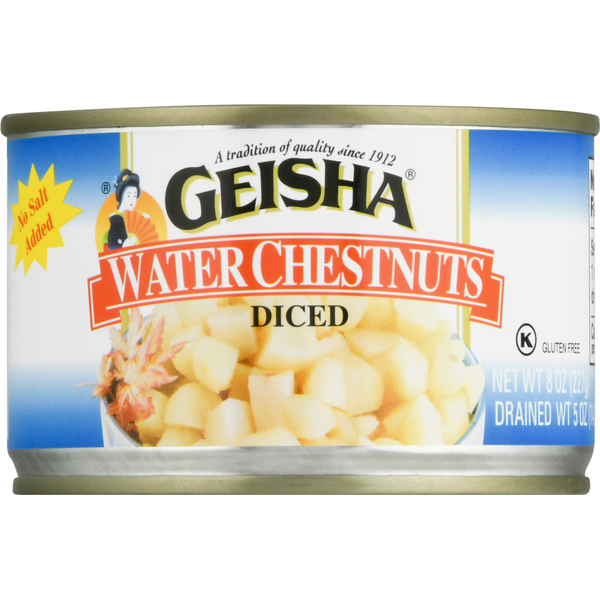 Geisha Water Chestnuts, Diced