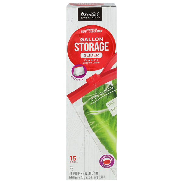 Essential Everyday Easy Close Top Storage Bags