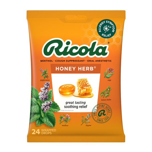 Ricola Honey Herb Menthol Cough Drops - 24 count