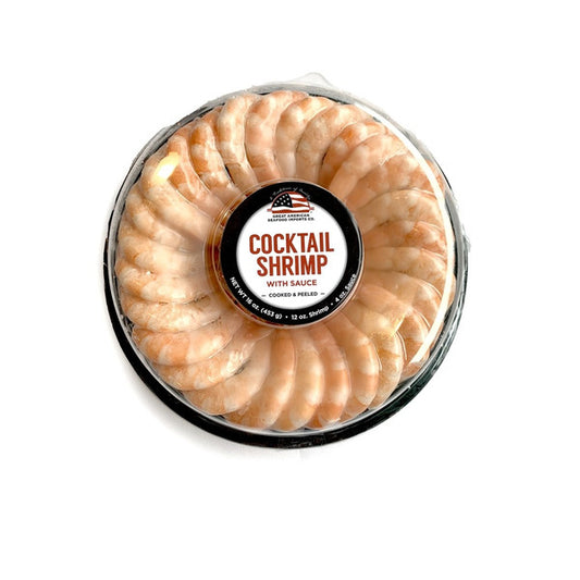 Great American Seafood Imports Co. Cooked & Peeled Cocktail Shrimp With Sauce