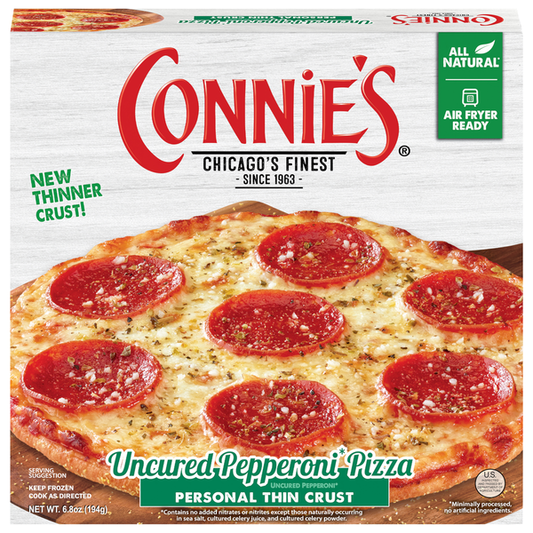 Connie's Pizza Personal Thin Crust Uncured Pepperoni Pizza