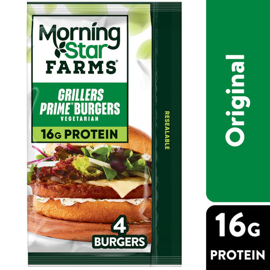Morning Star Farms Juicy Grillers Prime Vegetarian Patties, Meat Free