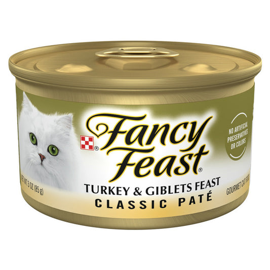 Purina Fancy Feast Turkey & Giblets Feast Classic Paté Wet Cat Food