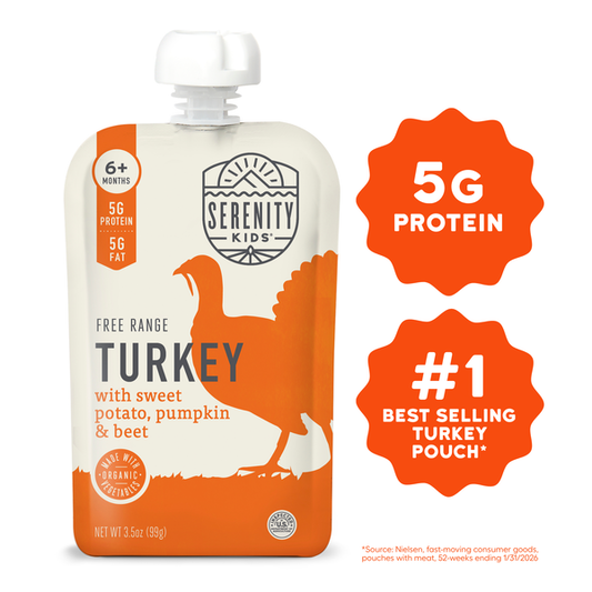 Serenity Kids Free Range Turkey with Organic Vegetables, Baby Food Pouch