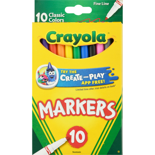 Crayola Fine Line Classic Colors Markers